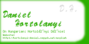 daniel hortolanyi business card